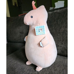 Livheart Roomies Party Pink Dinosaur Plush 15" NWT Super Soft Japanese Mochi